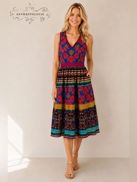 Anthropologie Dresses & Skirts - Anthropologie Payal Jain Sleeveless Embellished Fit & Flare Dress